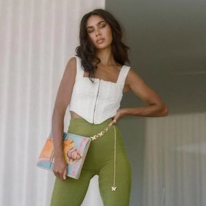 EUC Princess Polly In Your Dreams White Crop Top US 8